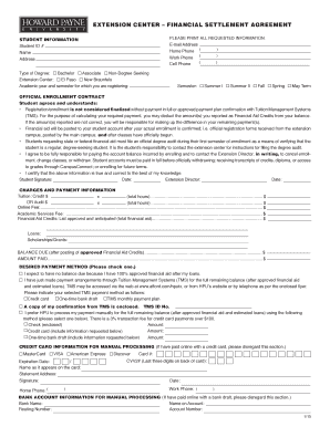 Financial Settlement Agreement