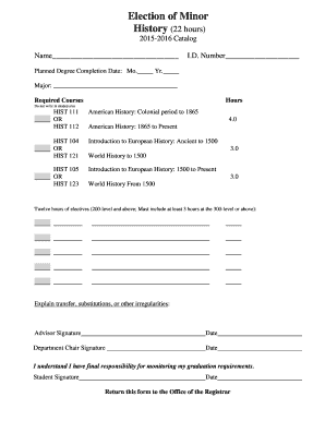 Election of Minor Form