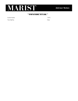 Student Advisor Confidential Notes