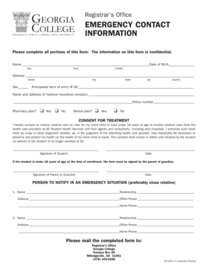 Emergency Contact Information Form