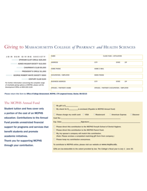 MCPHS Donation Form