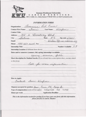 Internship Information Form
