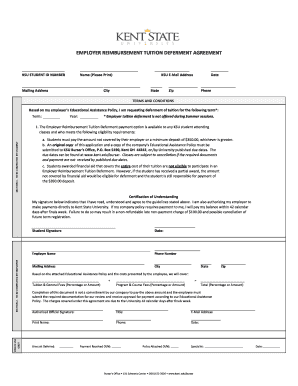 Employer Reimbursement Tuition Deferment Agreement
