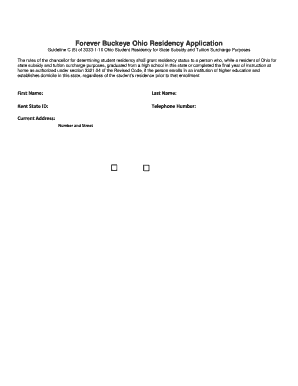 Forever Buckeye Ohio Residency Application