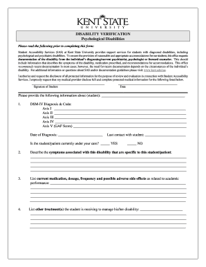Disability Verification Form
