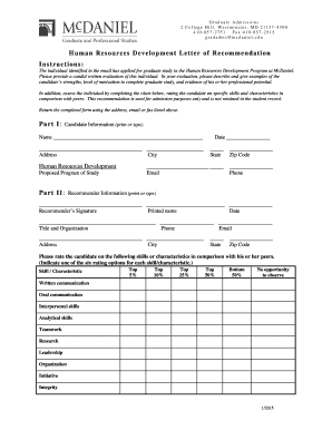 Graduate Admission Recommendation Letter