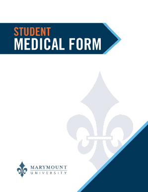Marymount University Student Medical Form