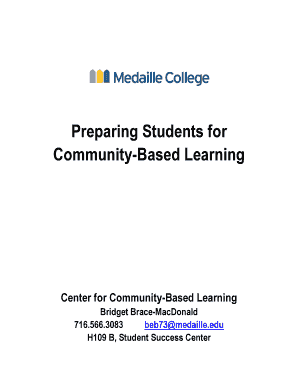 Community-Based Learning Student Preparation Worksheet