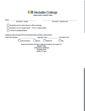 Enrollment Deposit Form