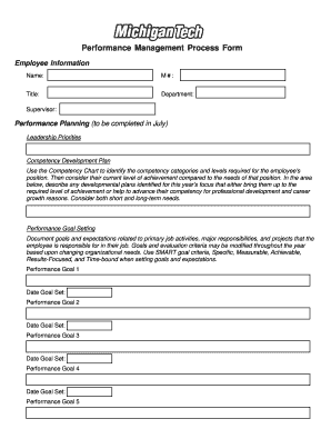 Performance Management Process Form