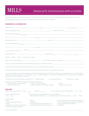 Graduate Admissions Application