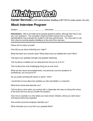 Mock Interview Program