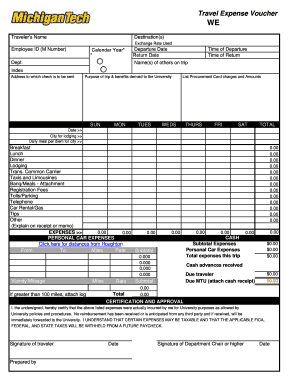 Travel Expense Voucher