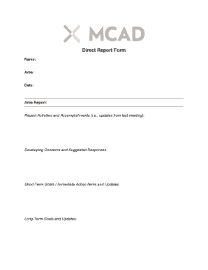 Direct Report Form
