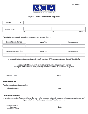 Repeat Course Request and Approval