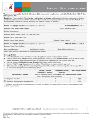 The Hartford Personal Health Application