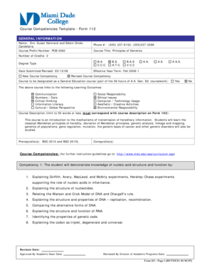 Course Competencies Template