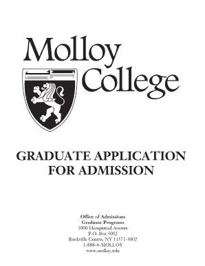 Molloy College Graduate Application Form