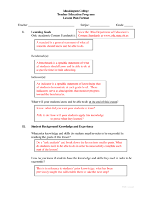 Ohio Teacher Education Lesson Plan
