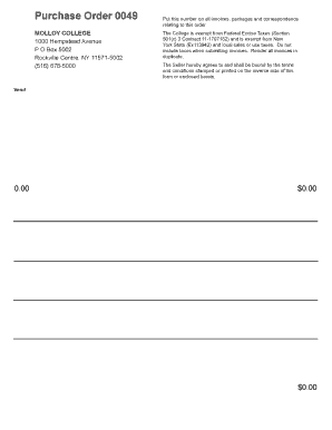 Purchase Order Form