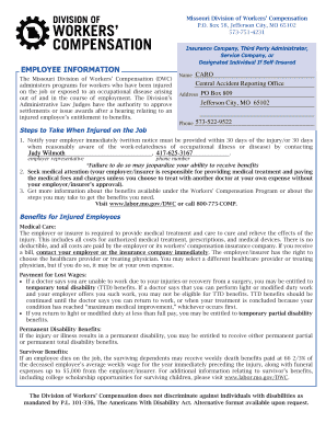 Missouri Workers' Compensation Notice