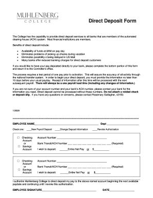 Direct Deposit Form