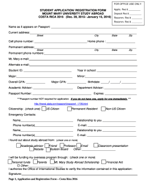 Application & Recommendation Form