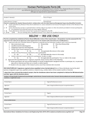 Human Participants Form