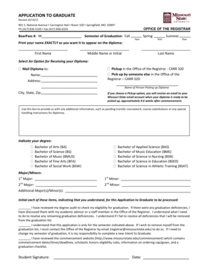 Application to Graduate