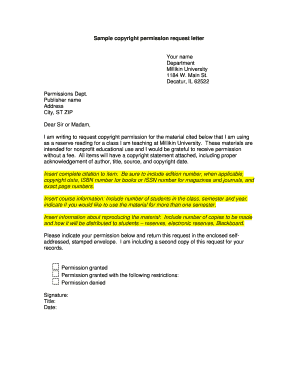 Copyright Permission Request Letter