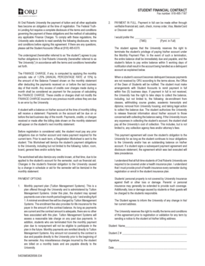 Student Financial Contract