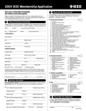IEEE Membership Application Form