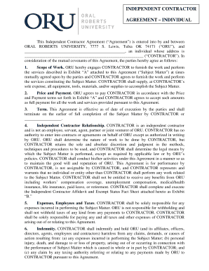 INDEPENDENT CONTRACTOR AGREEMENT INDIVIDUAL