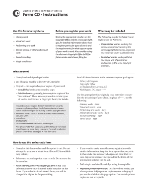 US Copyright Office Form CO