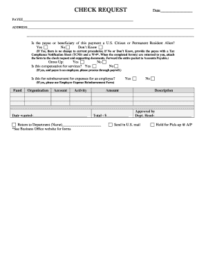 Check Request Form