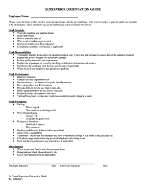 Supervisor Orientation Guide