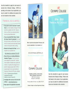 Olympic College Financial Aid Checklist