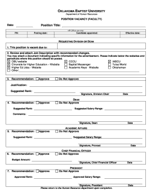 okbu hr forms