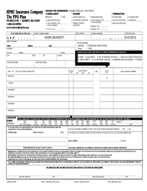 HPHC Insurance Enrollment Form