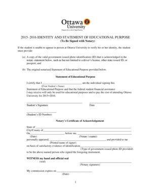 Ottawa University Identity and Statement of Educational Purpose