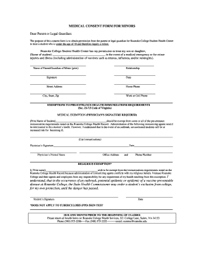 Medical Consent Form for Minors