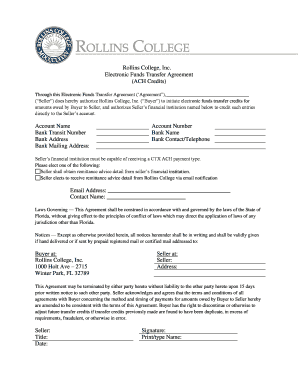 Electronic Funds Transfer Agreement