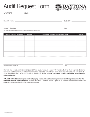 Audit Request Form