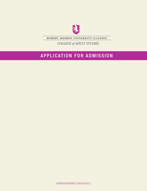 Robert Morris University Admission Application