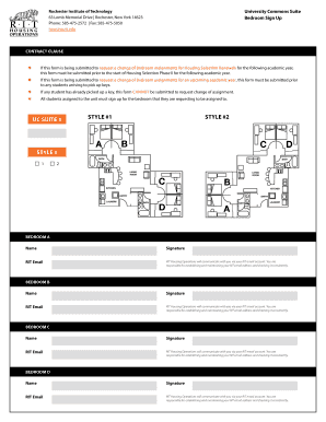RIT Bedroom Assignment Contract