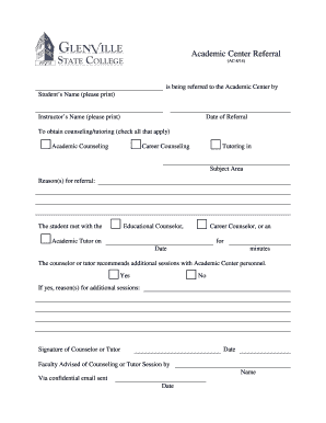 Academic Center Referral Form