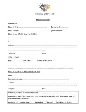 Child Registration Form