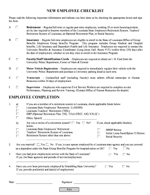 New Employee Checklist