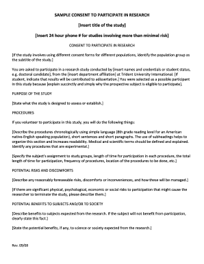 Research Participation Consent Form
