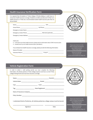 Health Insurance Verification Form